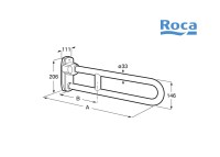 MEDIDAS ASA ABATIBLE 60cm ACCESS COMFORT ROCA